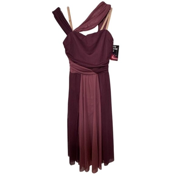 Balera Two-Tone Dance Dress Costume Burgundy Pink Multiway Straps Ballet Lyrical - Picture 1 of 15